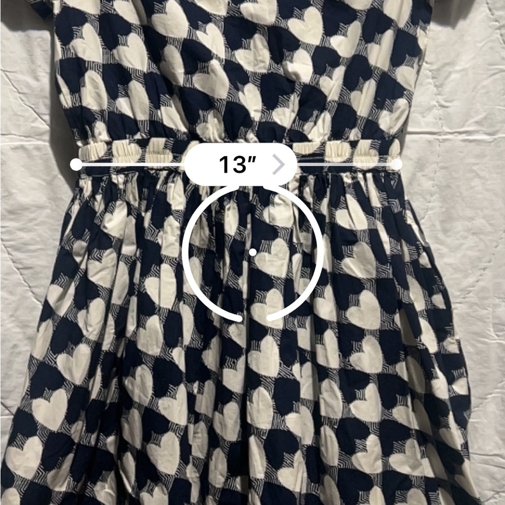 J. Crew Crewcuts Heart Print Girls Lined Dress Rare holiday dress up Sz:14 - Picture 9 of 10